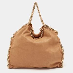 Pre Owned Stella McCartney Tan Faux Suede Falabella Shoulder Bag