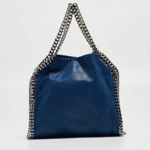 Stella McCartney Blue Faux Suede Mini Falabella Tote