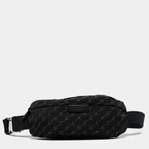 Stella McCartney Black Monogram Nylon Bum Belt Bag
