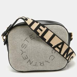 Pre Owned Stella McCartney Grey/Black Canvas and Leather Camera Bag