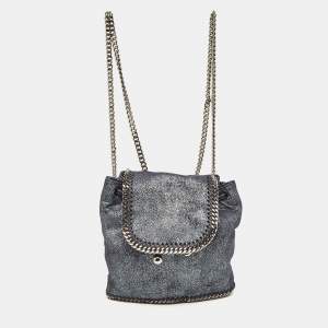 Stella McCartney Blue Faux Leather Falabella Backpack