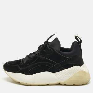  Stella McCartney Black Polyamide Fabric Eclypse Low Top Sneakers Size 39