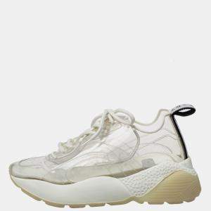 حذاء رياضي ستيلا مكارتني إكليبس بلاستيك مشمع أبيض مقاس 39