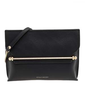 Strathberry Black Leather Stylist Shoulder Bag