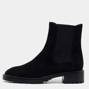 Stuart Weitzman Black Suede Kolbie Chelsea Boots Size 36