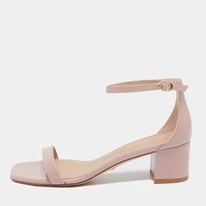 Stuart Weitzman Pink Patent Leather Simplecurve Sandals Size 39