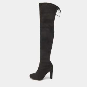 Stuart Weitzman Black Suede Over The Knee Boots Size 37