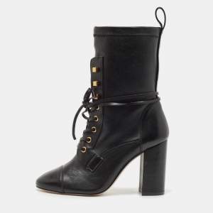 Stuart Weitzman Black Leather Mild Calf Boots Size 38