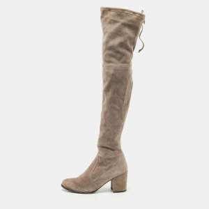 Stuart Weitzman Grey Suede Knee Length Boots Size 39