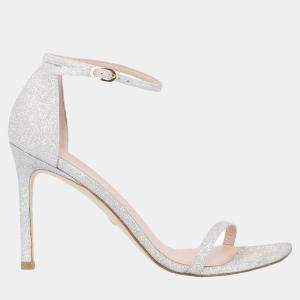 Stuart Weitzman Glitter Ankle Strap Sandals Size 37