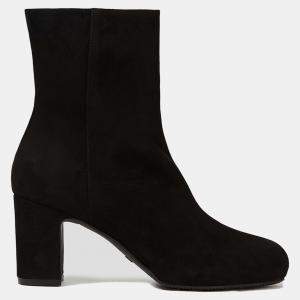 Stuart Weitzman Suede Block Heel Ankle Boots 37