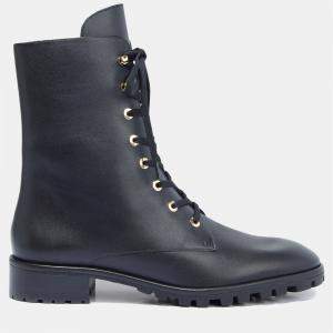 Stuart Weitzman Leather Combat Ankle Boots 35.5