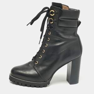 Stuart Weitzman Black Leather Ankle Length Boots Size 39.5