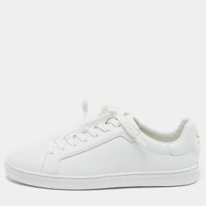 Stuart Weitzman White Leather Low Top Sneakers Size 39.5