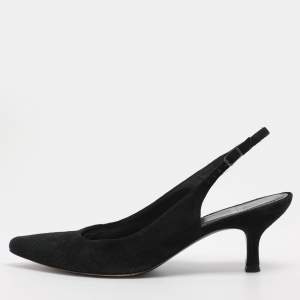 Pre Owned Stuart Weitzman Size 40 Black Suede Slingback Pumps