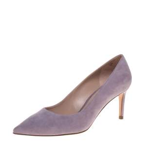 Stuart Weitzman Lilac Suede Pointed Toe Pumps Size 38