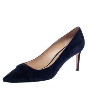 Stuart Weitzman Blue Suede Pointed Pumps Size 40