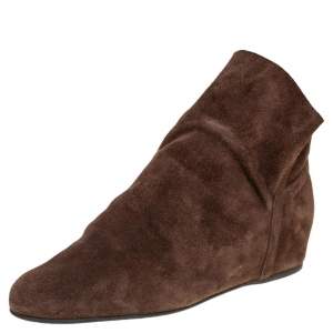 Stuart Weitzman Brown Suede Sprite Slouch Booties Size 39.5
