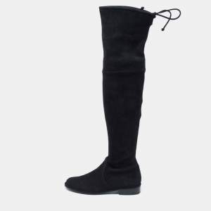 Stuart Weitzman Black Suede Over The Knee Boots Size 34.5