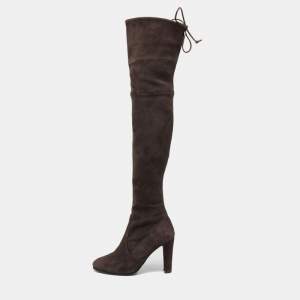 Stuart Weitzman Brown Suede Over The Knee Boots Size 35