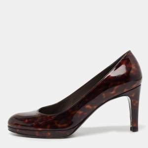 Stuart Weitzman Brown Patent Leather Pumps Size 37.5 
