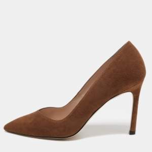 Stuart Weitzman Brown Suede Anny Pumps Size 38