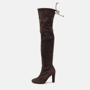 Stuart Weitzman Brown Suede Knee Length Boots Size 35