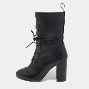 Stuart Weitzman Black Leather Mid Calf Boots Size 36