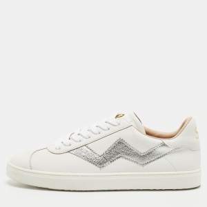 Stuart Weitzman White Leather Darly Sneakers Size 36