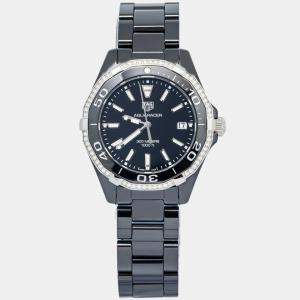 Tag Heuer Aquaracer WAY1395.BH0716 Black Ceramic Quartz Women's Wristwatch 35 mm
