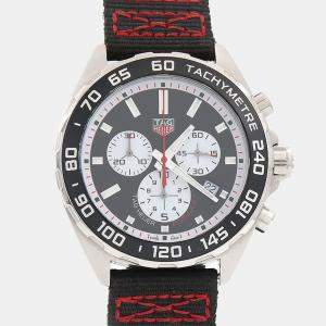 Pre Owned Tag Heuer Formula 1 Chronograph CAZ101E Quartz Black Stainless Steel Men's Wristwatch 43mm