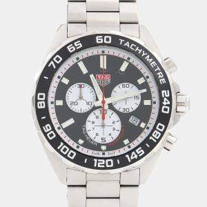 Pre Owned Tag Heuer Formula 1 Chronograph CAZ101E Quartz Black Stainless Steel Men's Wristwatch 43mm