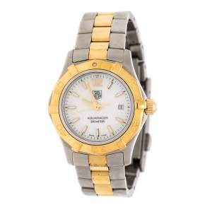 Tag Heuer Mother of Pearl Two-Tone Stainless Aquaracer WAF1424 Women's Wristwatch 27 mm