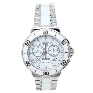 Tag Heuer White Ceramic & Stainless Steel Formula 1 CAH1211.BA0863 Women's Wristwatch 41 mm
