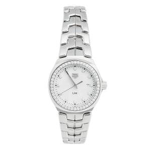 Tag Heuer Mother of Pearl Stainless Steel Diamond Link WBC1318 Women's Wristwatch 32 mm