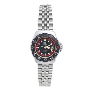 Tag Heuer Black Stainless Steel Professional F1 WA1414 Women's Wristwatch 28 mm