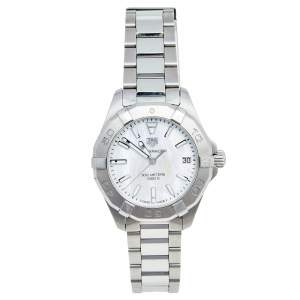 TAG Heuer Mother of Pearl Stainless Steel Aquaracer WBD1311 Women's Wristwatch 32 mm