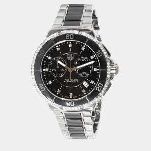 Tag Heuer Black Stainless Steel Ceramic Formula 1 CAH1212.BA0862 Quartz Women's Wristwatch 41 mm