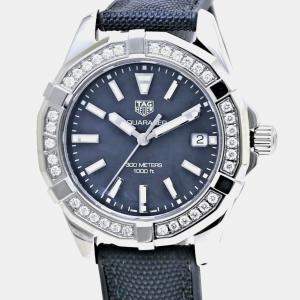 Tag Heuer Black Stainless Steel Aquaracer WAY131P.FT6092 Quartz Women's Wristwatch 35 mm