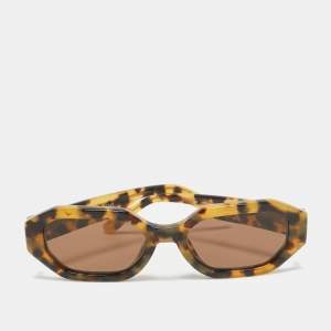 Linda Farrow x The Attico tortoise Brown Irene Rectangle Sunglasses