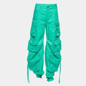 The Attico Green Cotton Cargo Pants S