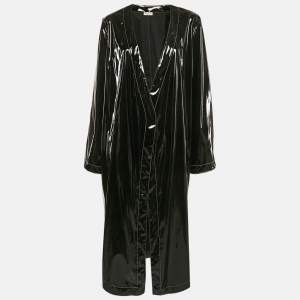 The Attico Black Synthetic Open Front Dress S