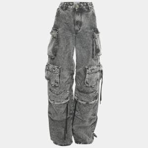 Pre Owned The Attico Grey Cotton Cargo Jeans M Waist 29"