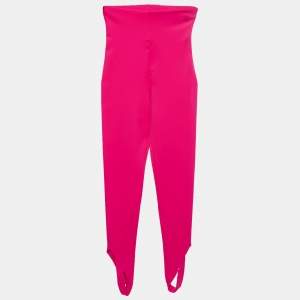 The Attico Fuschia Pink Jersey Stirrup Leggings S