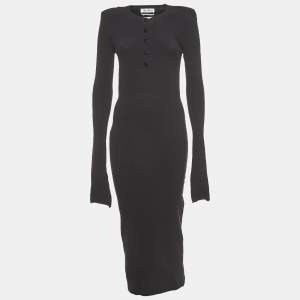 The Attico Black Open Back Wool Knit Dress M