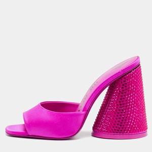 مملوكة مسبقًا The Attico Devon Size 35.5 Pink Satin Slide Sandals