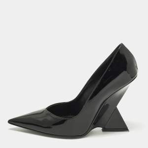 Pre Owned حذاء كعب عالي ذا أتيكو ساتان فوشيا تشوب مقاس 35