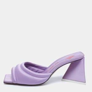 The Attico Purple Fabric Devon Mules Size 37