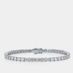7.50 cts Round Brilliant Cut 18k White Gold Lab Grown Diamond Tennis Bracelet