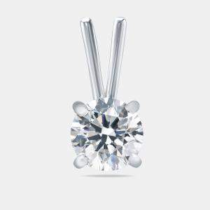 0.35 cts Round Brilliant Cut 18k White Gold Lab Grown Diamond Pendant